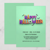 Bonne Halloween Eyeball Invitation (Devant / Derrière)