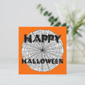 Bonne Halloween sur Spider Web Text Invitation (Debout devant)