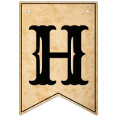 Bonne Halloween vieilli crâne B&W Bunting bannière (Deuxième drapeau)