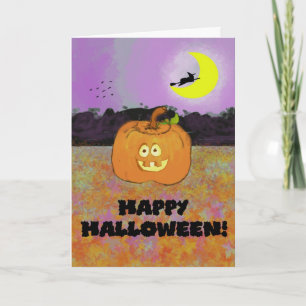 Bonne Halloween Whimsical Citrouille carte mignonn