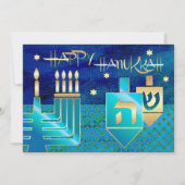 Bonne Hanoukka. Cartes de voeux personnalisables (Devant)
