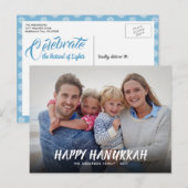 Bonne Hanoukka Festival des lumières Invitation ph (Devant / Derrière)