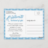 Bonne Hanoukka Festival des lumières Invitation ph (Dos)