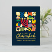 Bonne Hanoukka juive Greeting Foil Carte de vacanc (Debout devant)