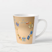 Bonne Hanoukka Latte Mug en orange (Droite)
