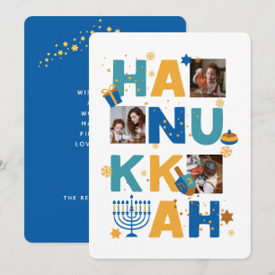 Bonne HANOUKKA Stars & lumières Carte de voeux pho