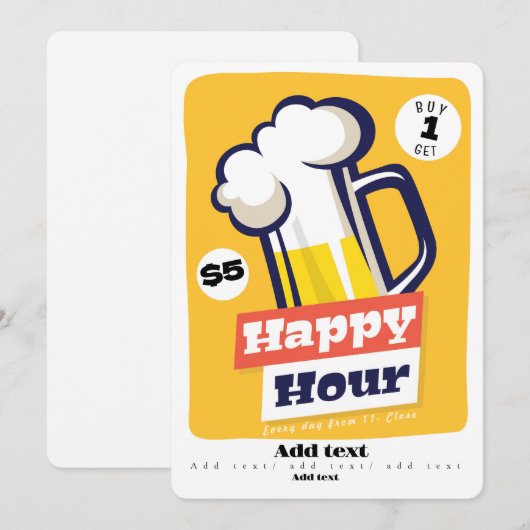 Bonne Heure Invitation (Devant / Derrière)