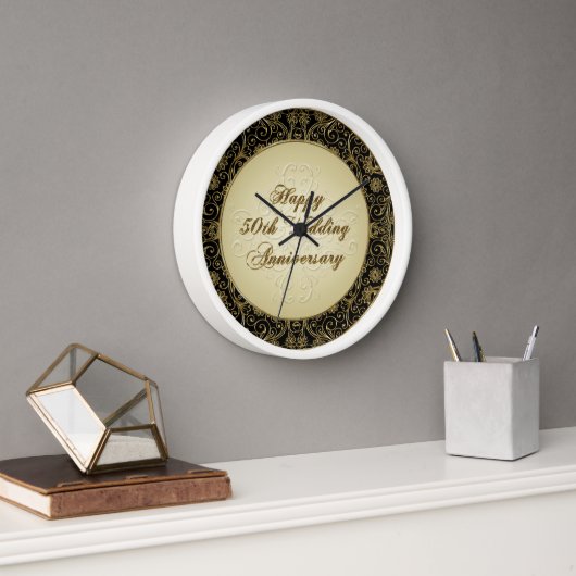 Bonne horloge du 50e anniversaire du Mariage (Bureau)