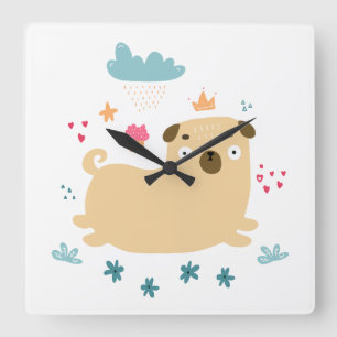 Bonne horloge murale Puggy
