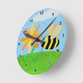 Bonne horloge ronde Bee (Angle)