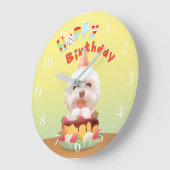 Bonne horloge ronde d'anniversaire (Angle)