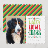 Bonne Howl-Days Empreinte de patte Carte photo de  (Devant / Derrière)