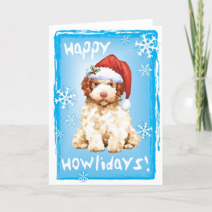 Bonne Howlidays Lagotto Romagnolo Carte de vacance