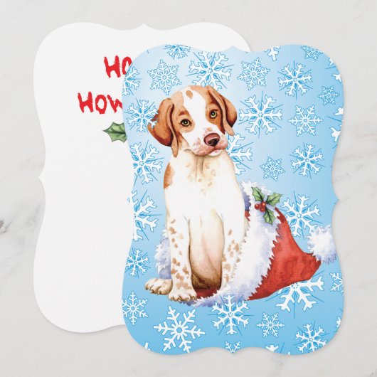 Bonne Howlidays Pointer Carte de vacances (Devant / Derrière)