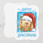 Bonne Howlidays Spinone Italiano Carte de vacances (Devant / Derrière)
