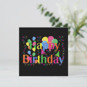 Bonne Invitation à ballons d'anniversaire (Debout devant)