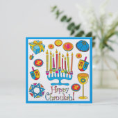 Bonne invitation à Chanukah (Debout devant)