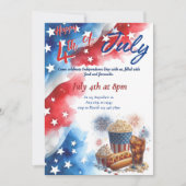 Bonne invitation à la fête 4 juillet (Devant)