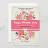 Bonne invitation à la fête des mères (Devant / Derrière)