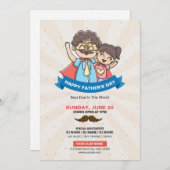 Bonne invitation à la Fête des pères (Devant / Derrière)