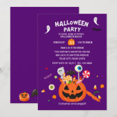 Bonne Invitation à la fête d'Halloween (Devant / Derrière)