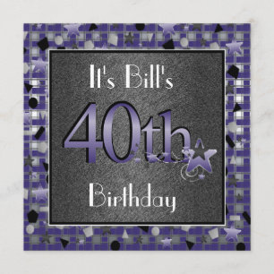 Bonne invitation à la fête du 40e anniversaire pou