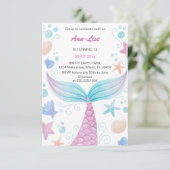 Bonne Invitation à l'anniversaire de Sirène (Debout devant)