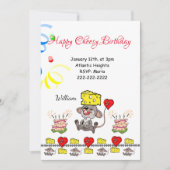 Bonne Invitation Anniversaire Cheesy Anniversaire  (Devant)