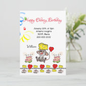 Bonne Invitation Anniversaire Cheesy Anniversaire  (Debout devant)