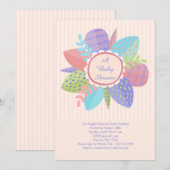 Bonne invitation au Baby shower de printemps (Devant / Derrière)