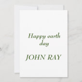 Bonne invitation au jour des terres (Devant)