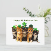 Bonne invitation aux chats de la Saint Patrick (Debout devant)