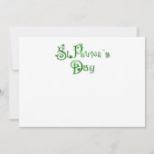 Bonne invitation aux chats de la Saint Patrick (Dos)