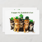 Bonne invitation aux chats de la Saint Patrick (Devant / Derrière)