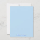 Bonne invitation Baby shower bleu tortue de mer (Dos)