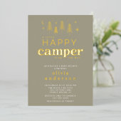 Bonne Invitation Baby shower Camper (Debout devant)