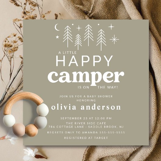 Bonne Invitation Baby shower Camper