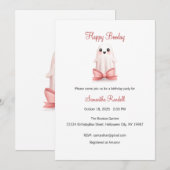 Bonne Invitation Booday, Anniversaire d'Halloween (Devant / Derrière)