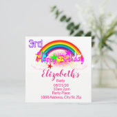 Bonne invitation carte d'anniversaire Rainbow Conf (Debout devant)