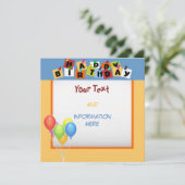 Bonne invitation d'anniversaire (Debout devant)