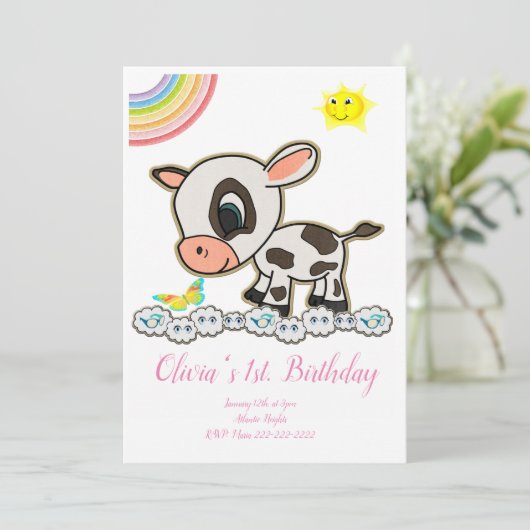 Bonne invitation d'anniversaire (Debout devant)