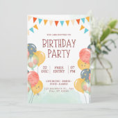 Bonne invitation d'anniversaire (Debout devant)