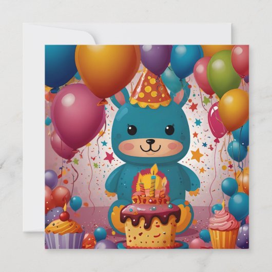 Bonne invitation d'anniversaire (Dos)