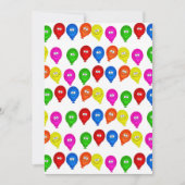 Bonne Invitation d'anniversaire Ballons colorés (Devant)