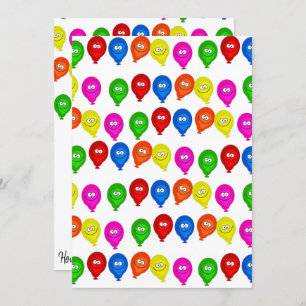 Bonne Invitation d'anniversaire Ballons colorés