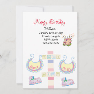 Bonne invitation d'anniversaire bébé