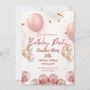 Bonne invitation d'anniversaire élégante.