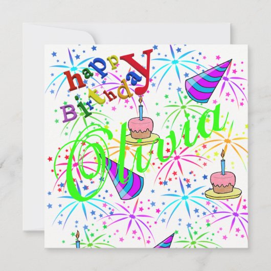 Bonne invitation de carte d'anniversaire (Devant)