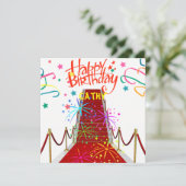 Bonne invitation de carte d'anniversaire (Debout devant)