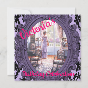 Bonne invitation de carte d'anniversaire Victoria